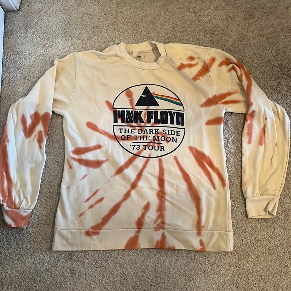 Pink and yellowish color Pink Floyd crewneck